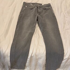 rag & bone Men's Charcoal Straight Jeans